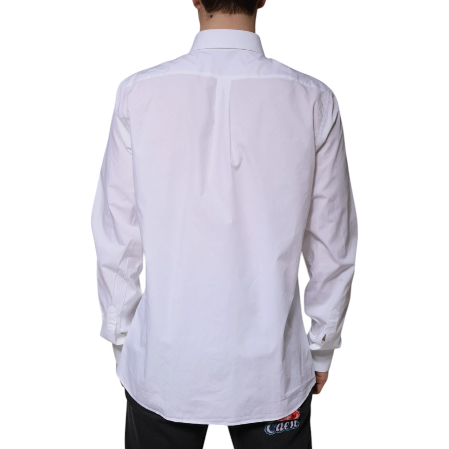 White Cotton Long Sleeve MARTINI Dress Shirt