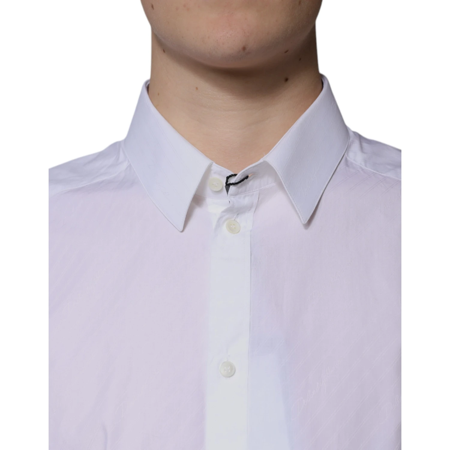 White Cotton Long Sleeve MARTINI Dress Shirt