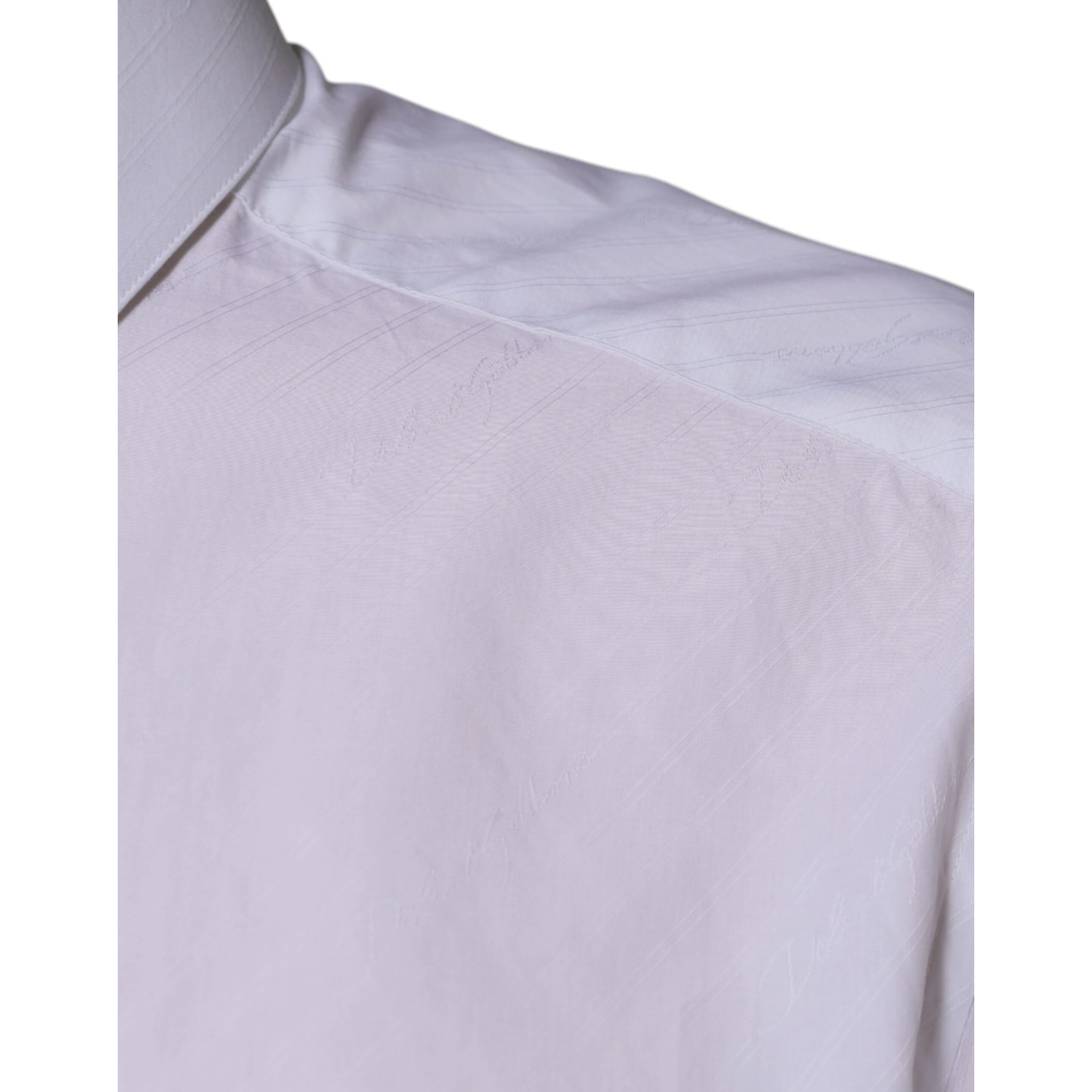 White Cotton Long Sleeve MARTINI Dress Shirt