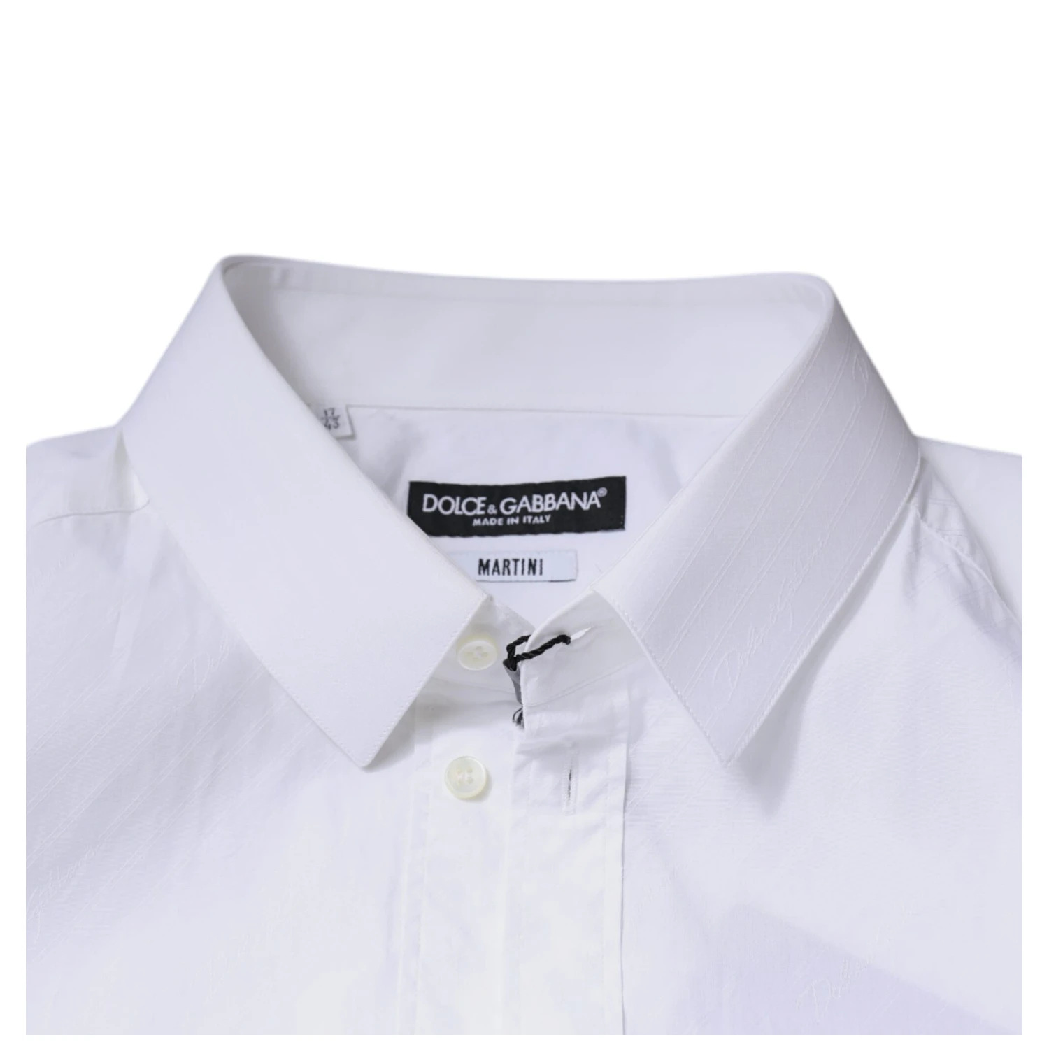White Cotton Long Sleeve MARTINI Dress Shirt