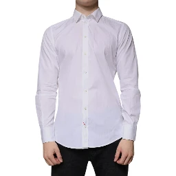 White Cotton Long Sleeve Formal Dress Shirt