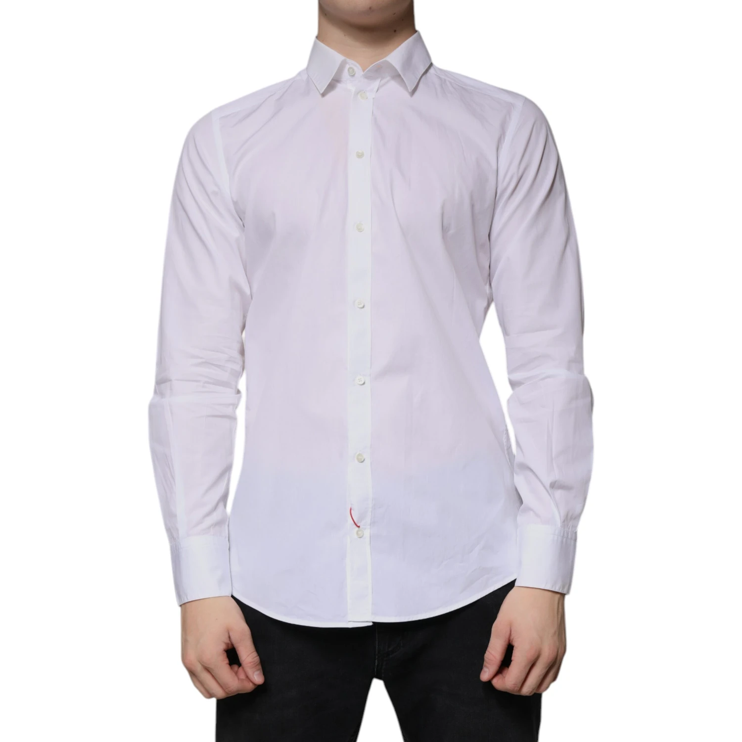 White Cotton Long Sleeve Formal Dress Shirt