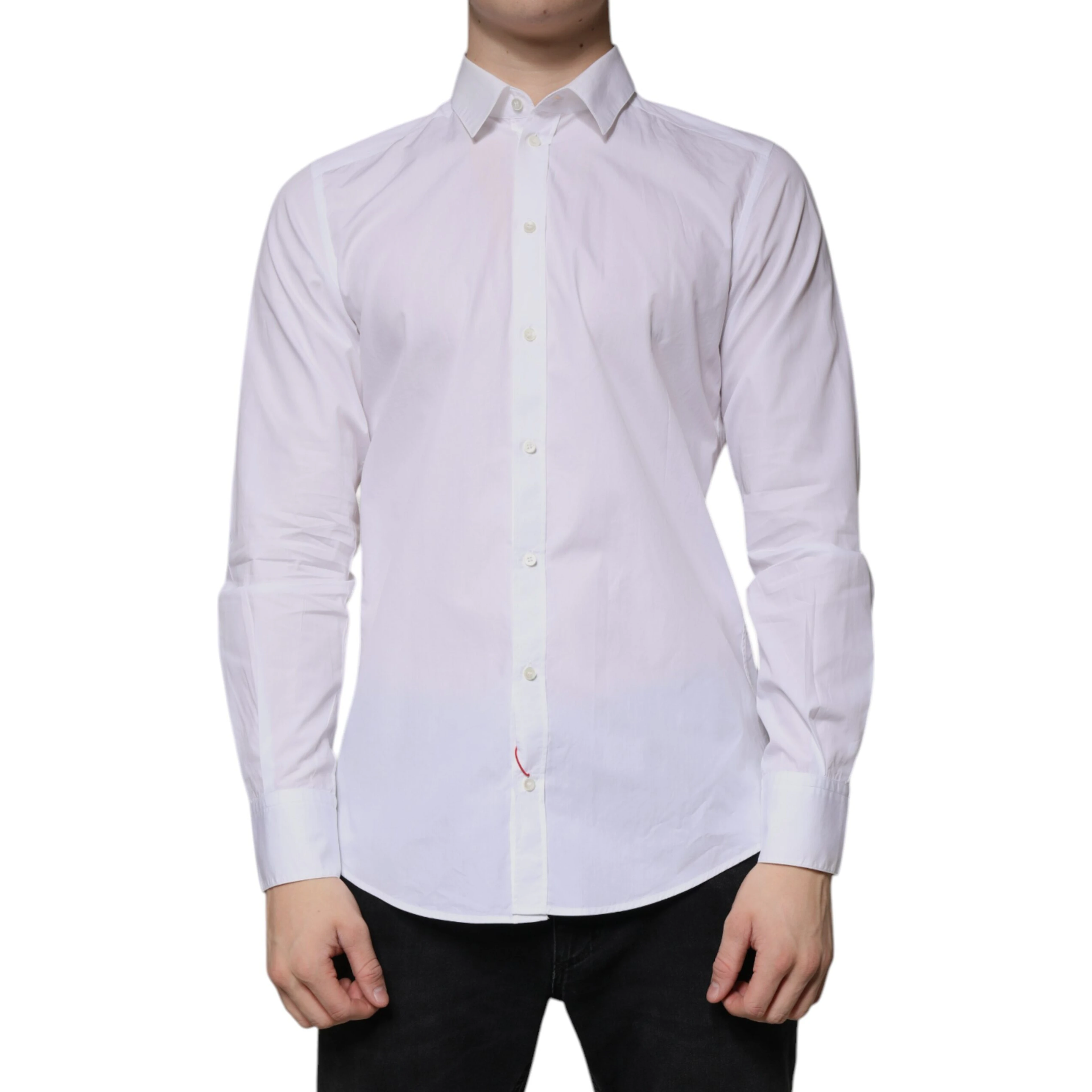White Cotton Long Sleeve Formal Dress Shirt