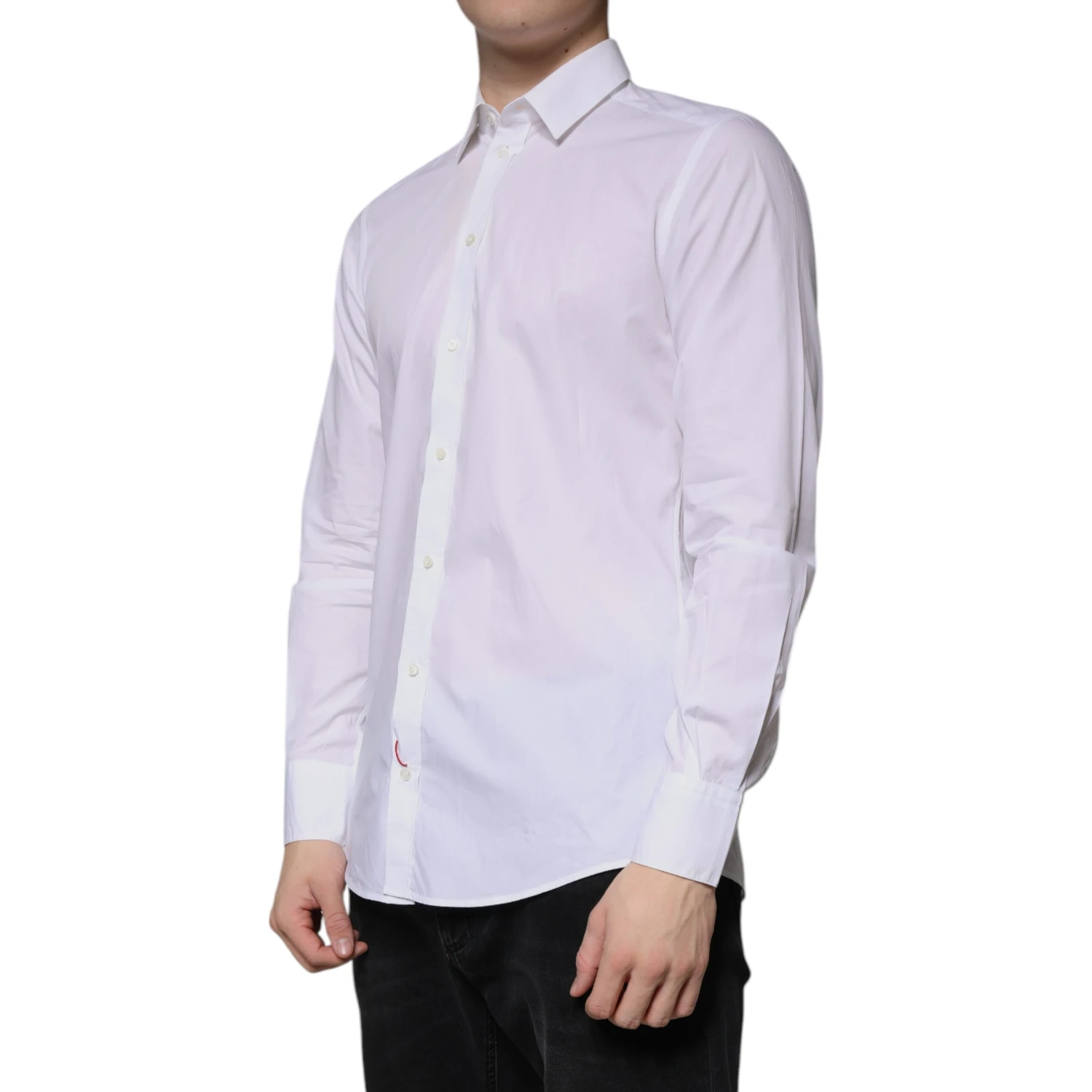 White Cotton Long Sleeve Formal Dress Shirt