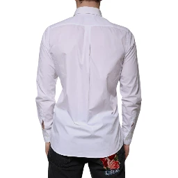 White Cotton Long Sleeve Formal Dress Shirt