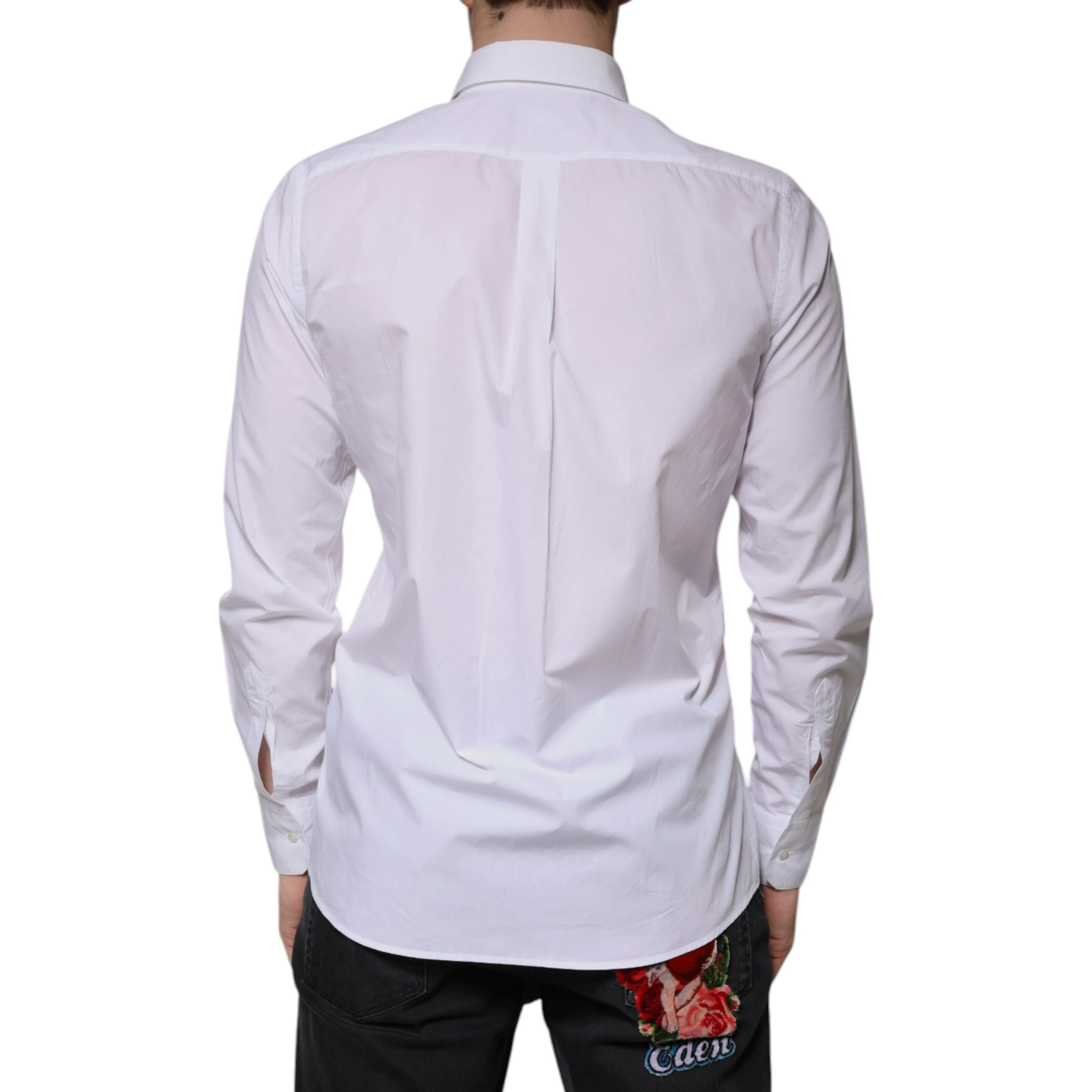 White Cotton Long Sleeve Formal Dress Shirt