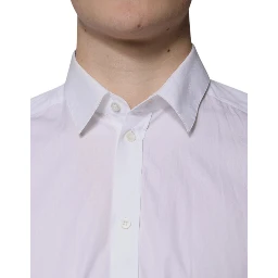 White Cotton Long Sleeve Formal Dress Shirt