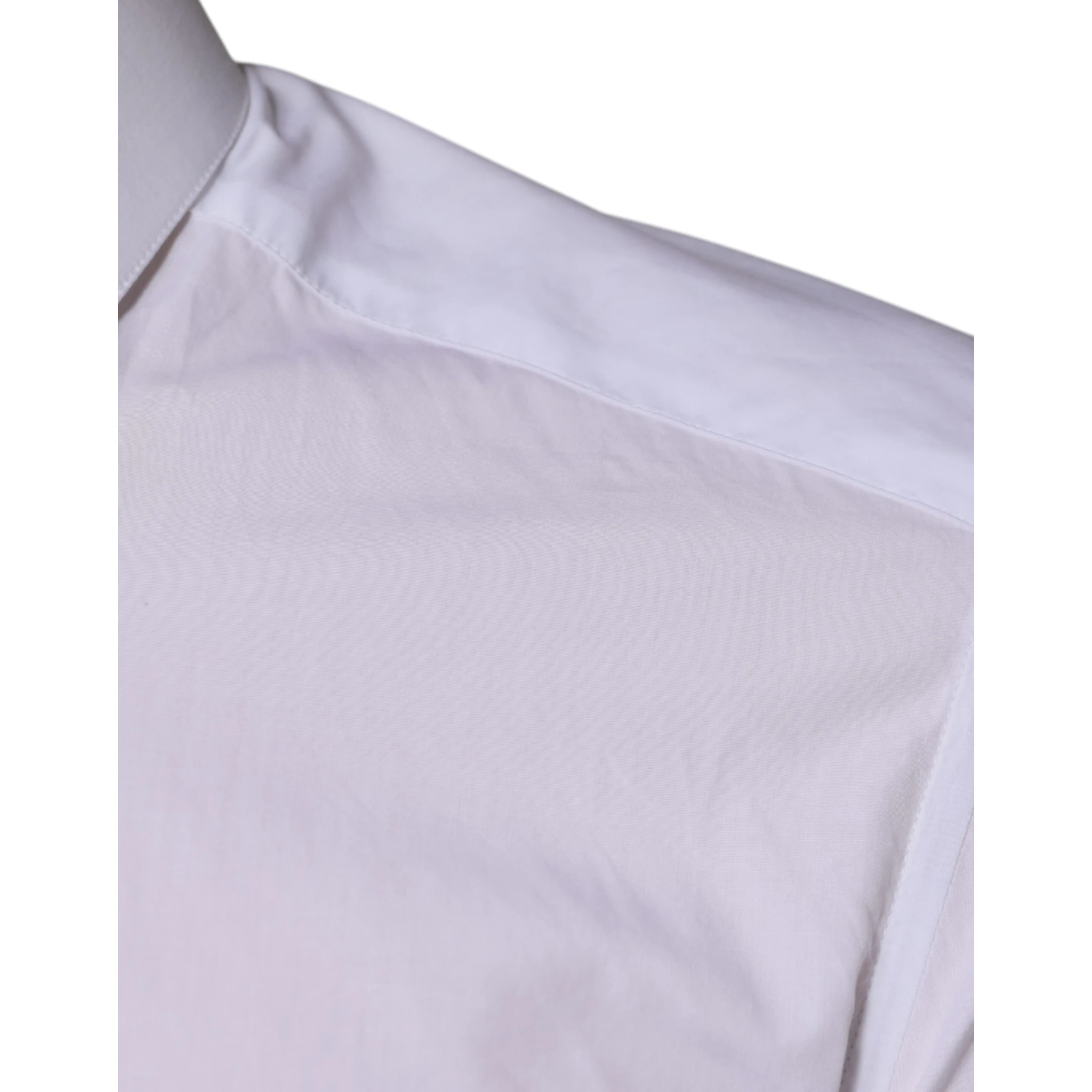 White Cotton Long Sleeve GOLD Dress Men Shirt