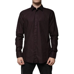 Purple Cotton Slim Fit MARTINI Dress Shirt