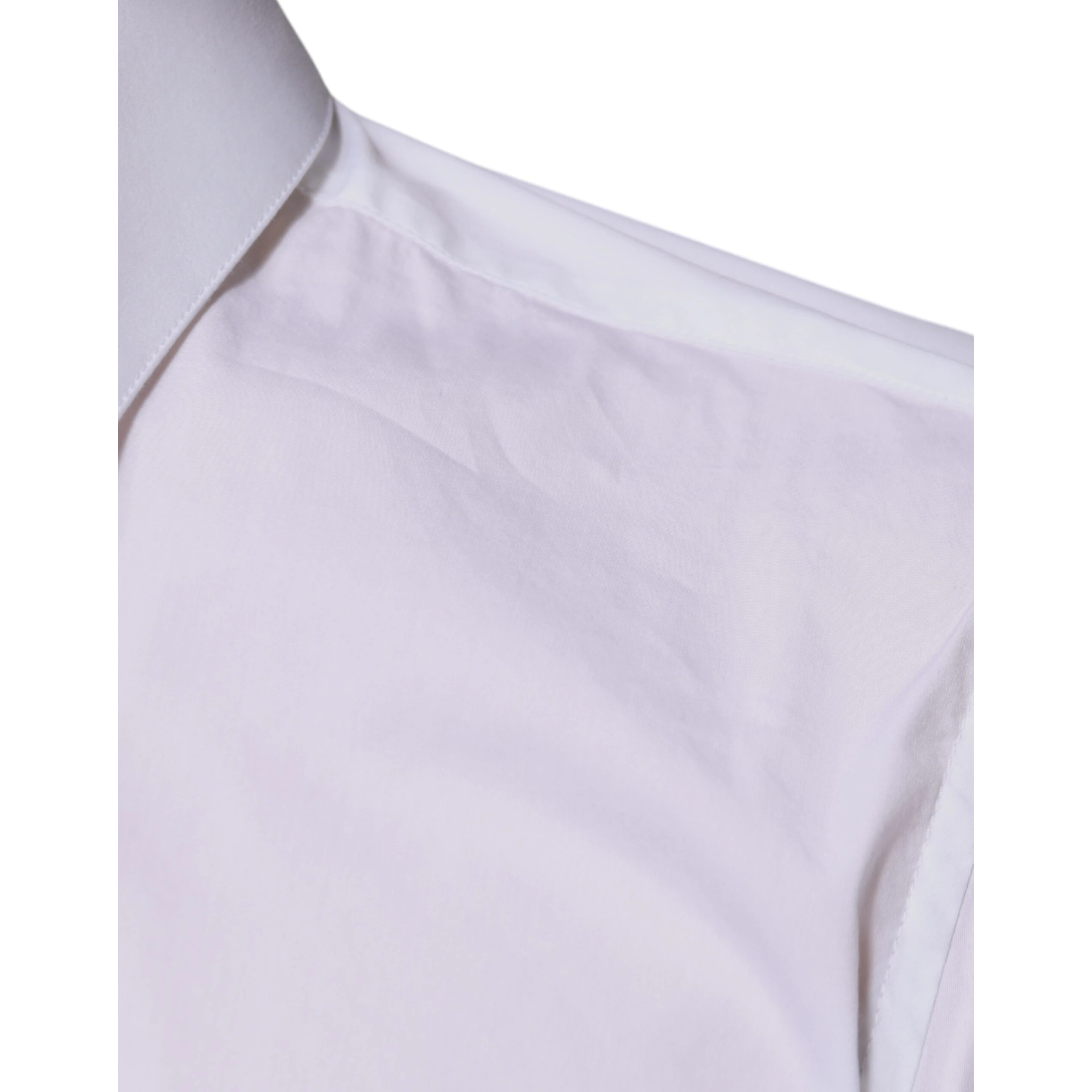 White Cotton Blend Men MARTINI Dress Shirt
