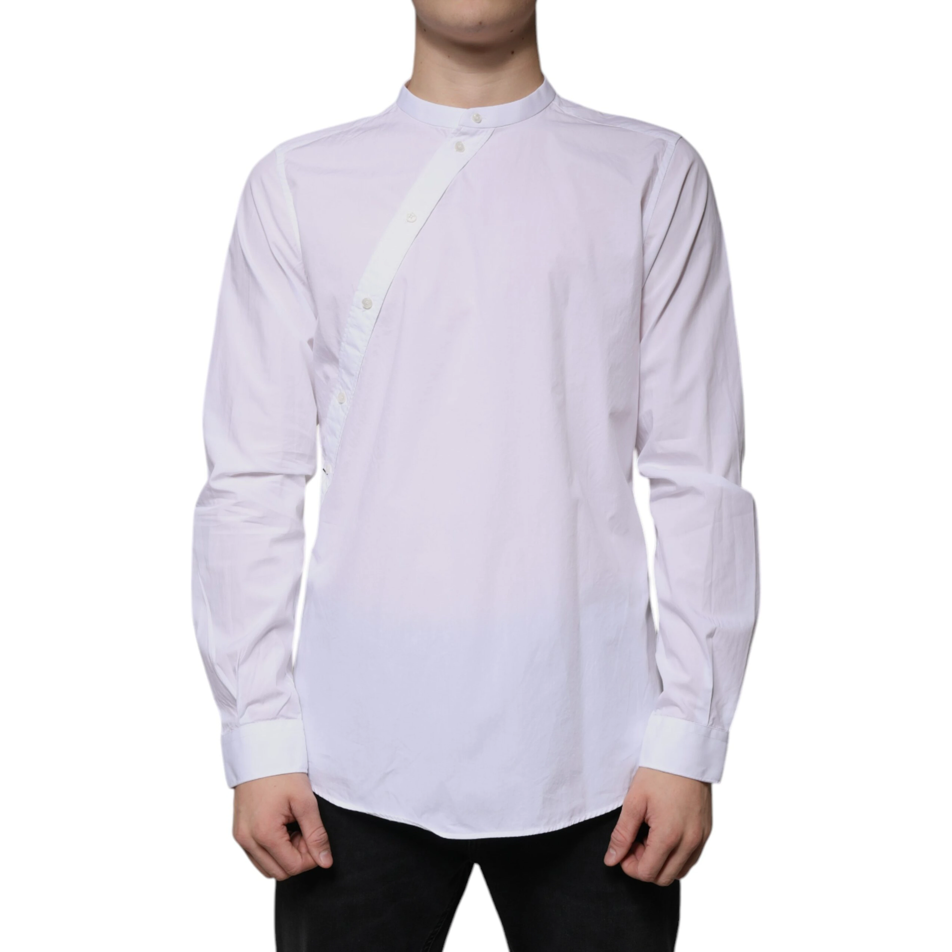 White Cotton Slim Fit MARTINI Dress Shirt