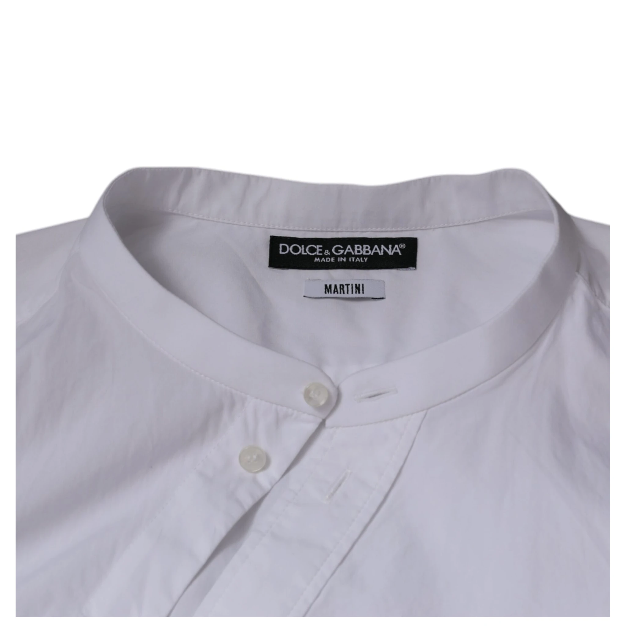 White Cotton Slim Fit MARTINI Dress Shirt