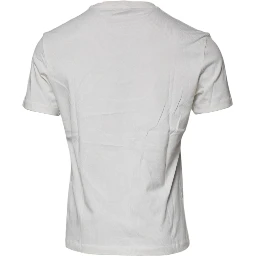 White Medusa Print Cotton Crew Neck T-shirt