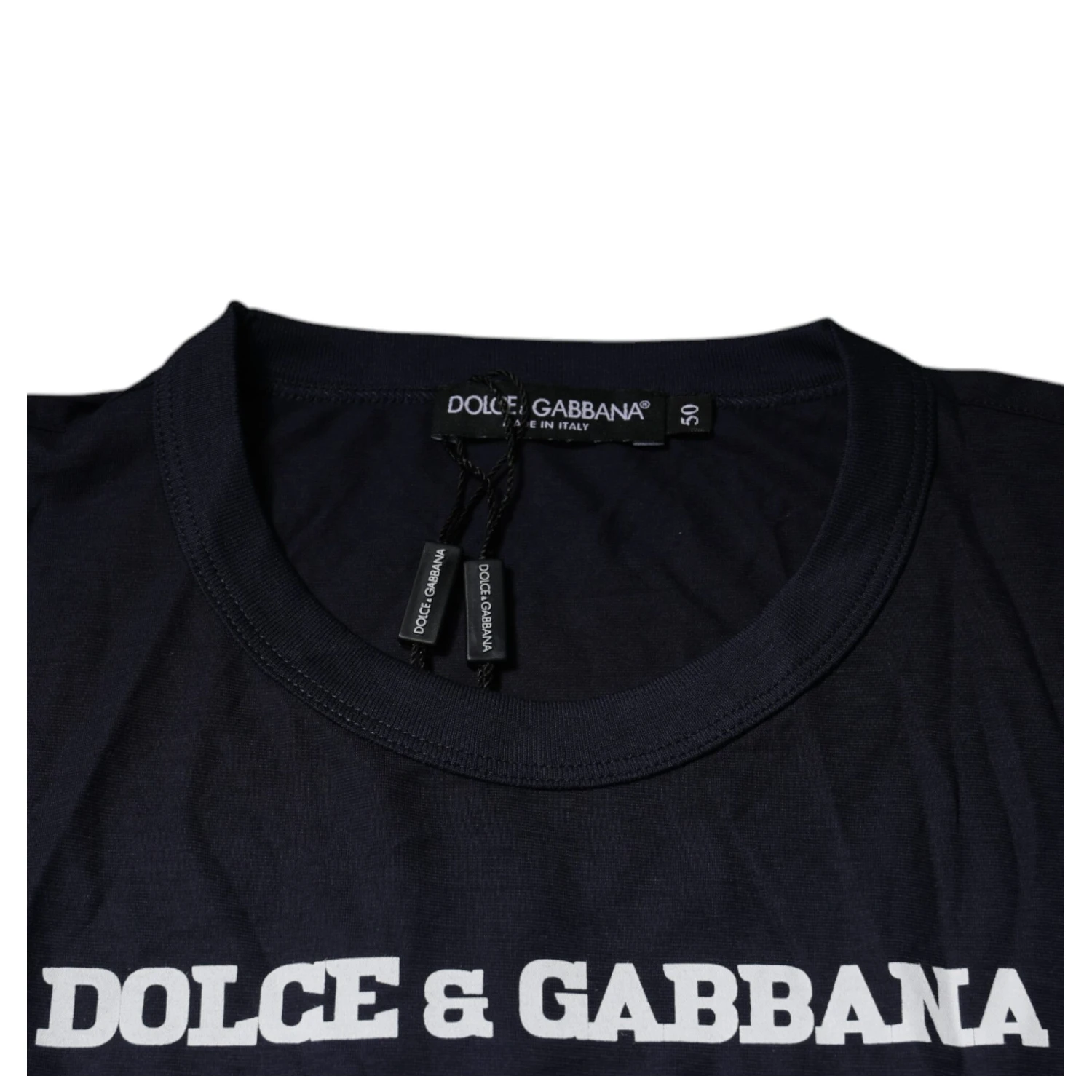 Blue D&G King Of Love Cotton Crew Neck T-shirt