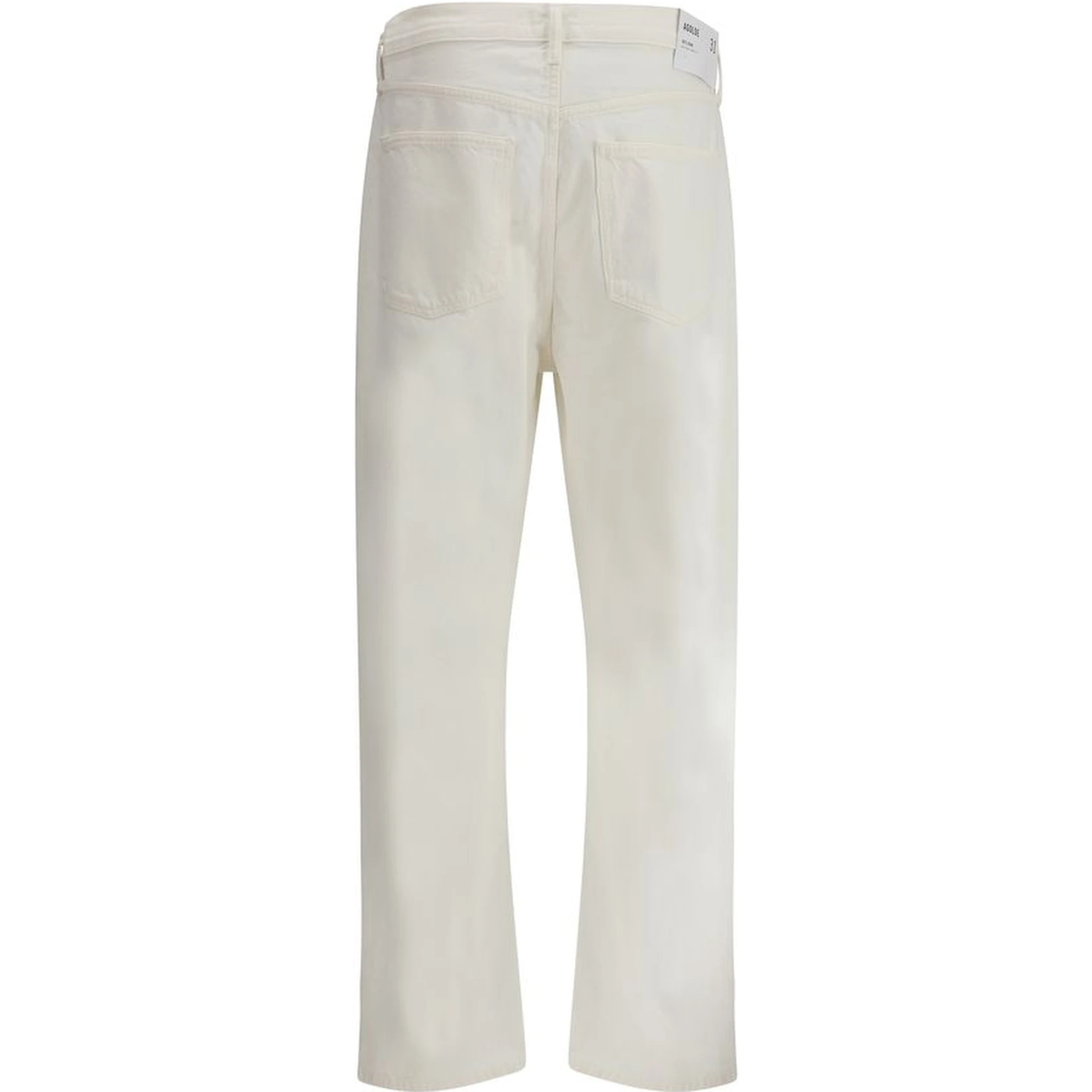 White Cotton Relaxed Fit Jeans