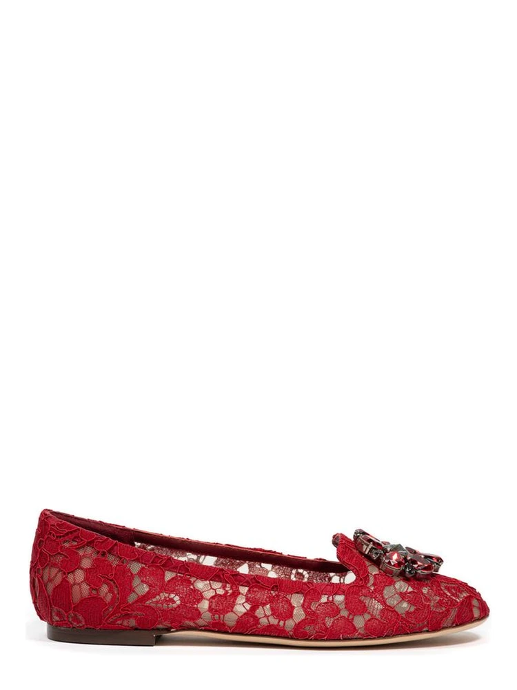 Red Viscose Ballet Flats