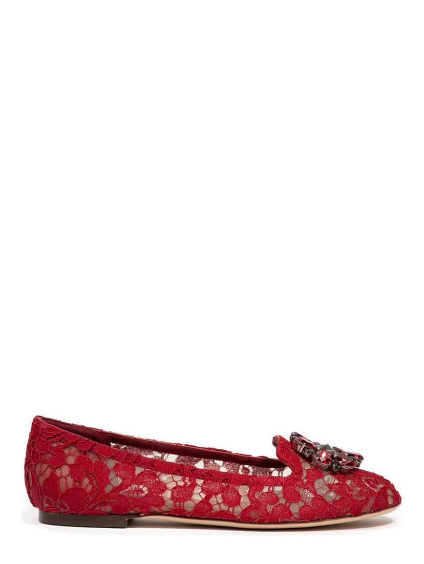 Red Viscose Ballet Flats