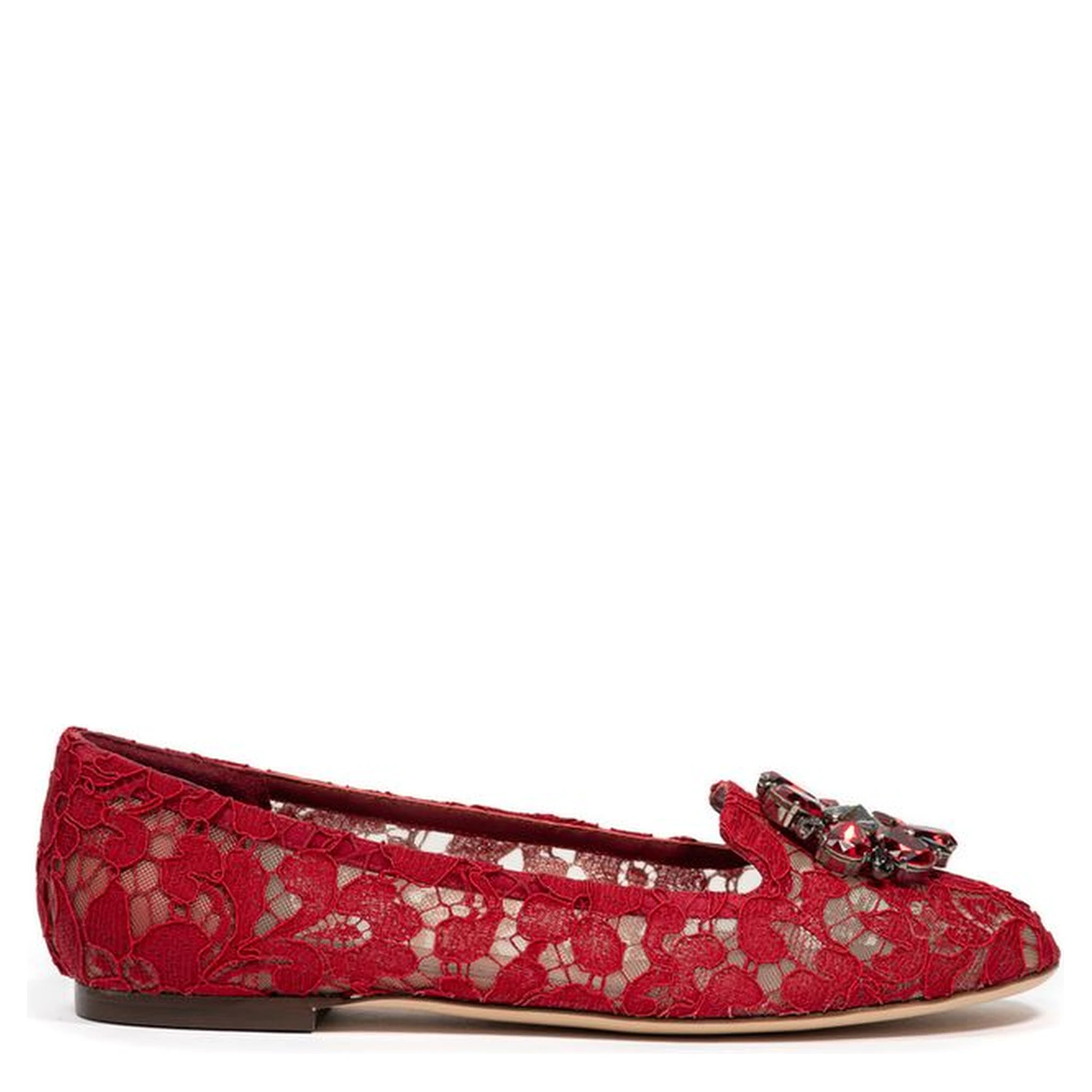 Red Viscose Ballet Flats