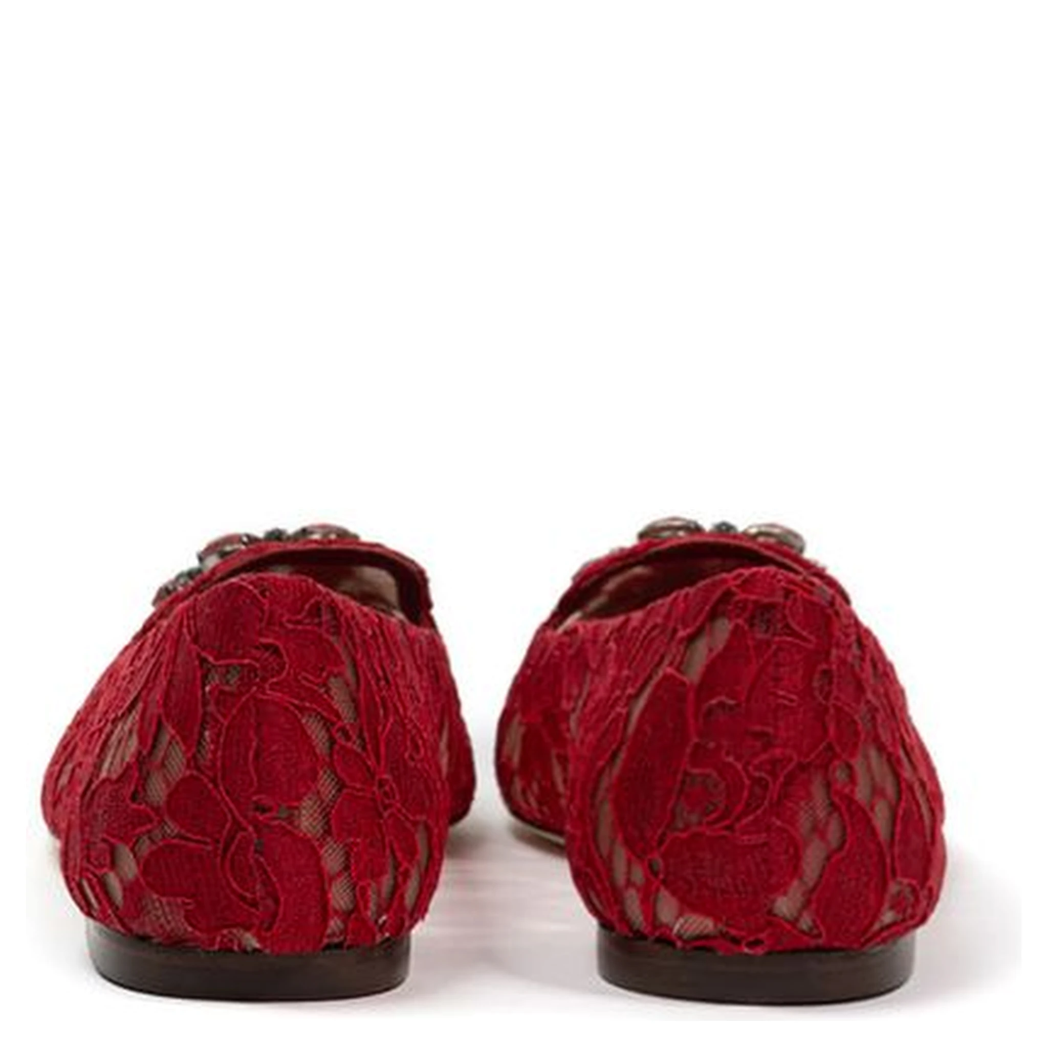 Red Viscose Ballet Flats
