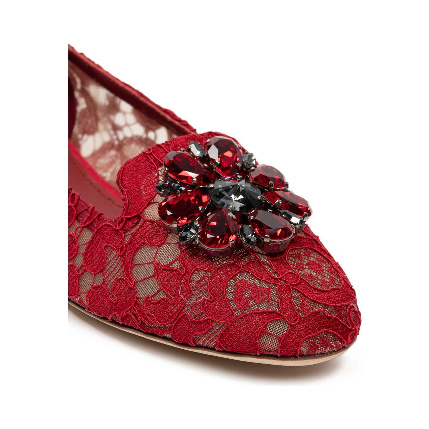 Red Viscose Ballet Flats