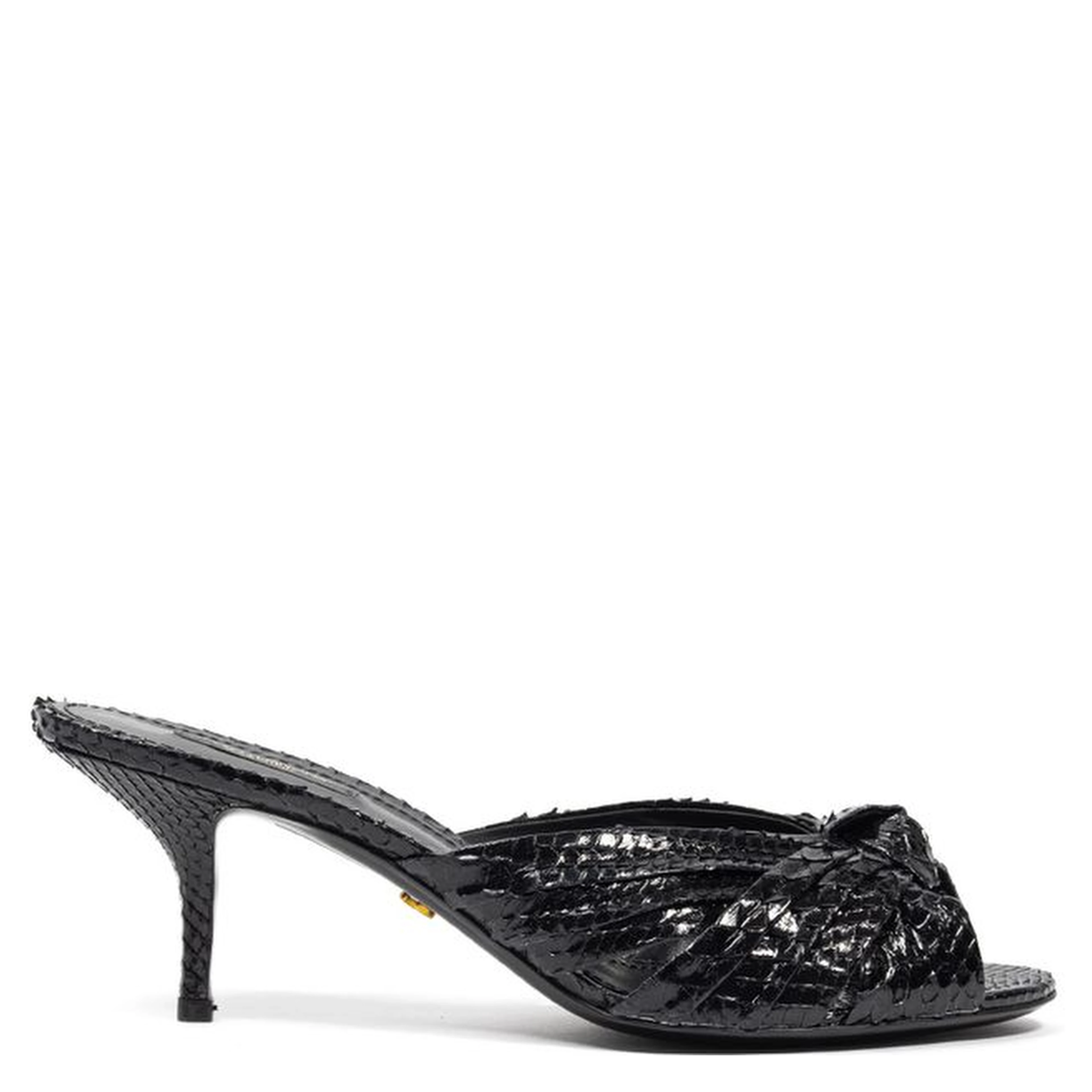 Black Snake Skin Platform Sandals