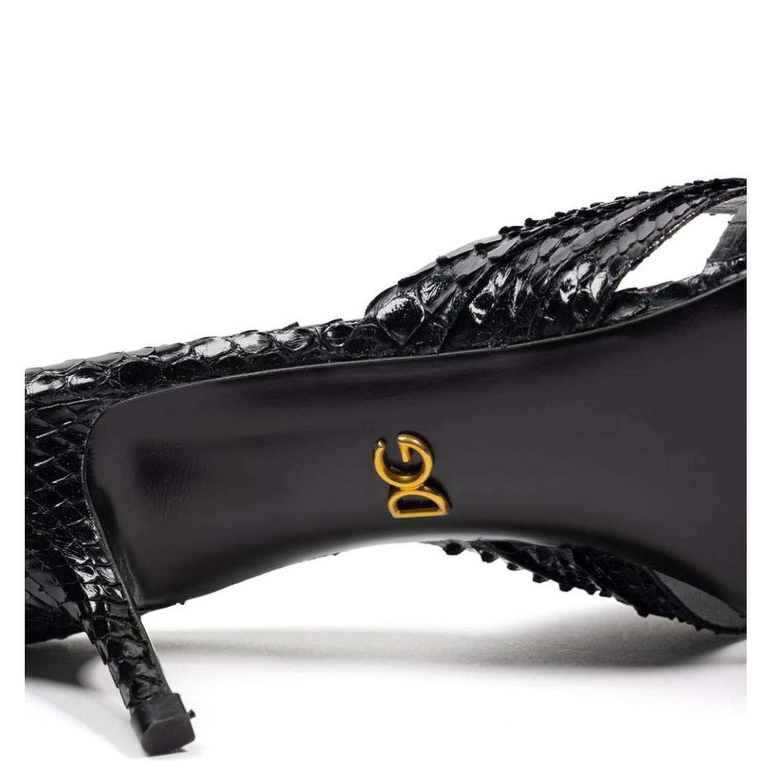 Black Snake Skin  Platform Sandals