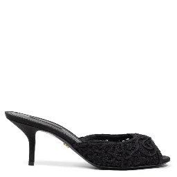 Black Cotton Mules