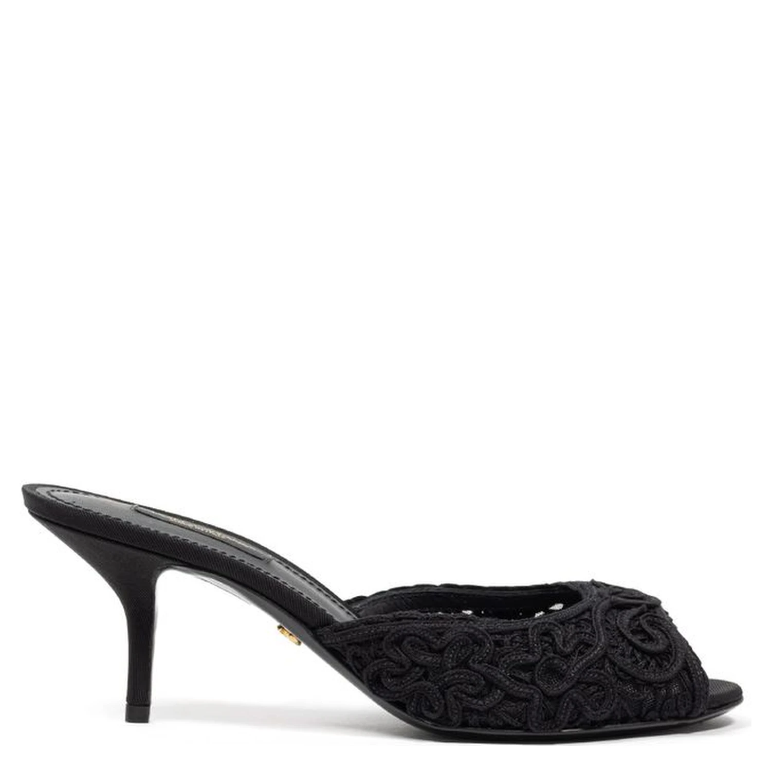 Black Cotton Mules