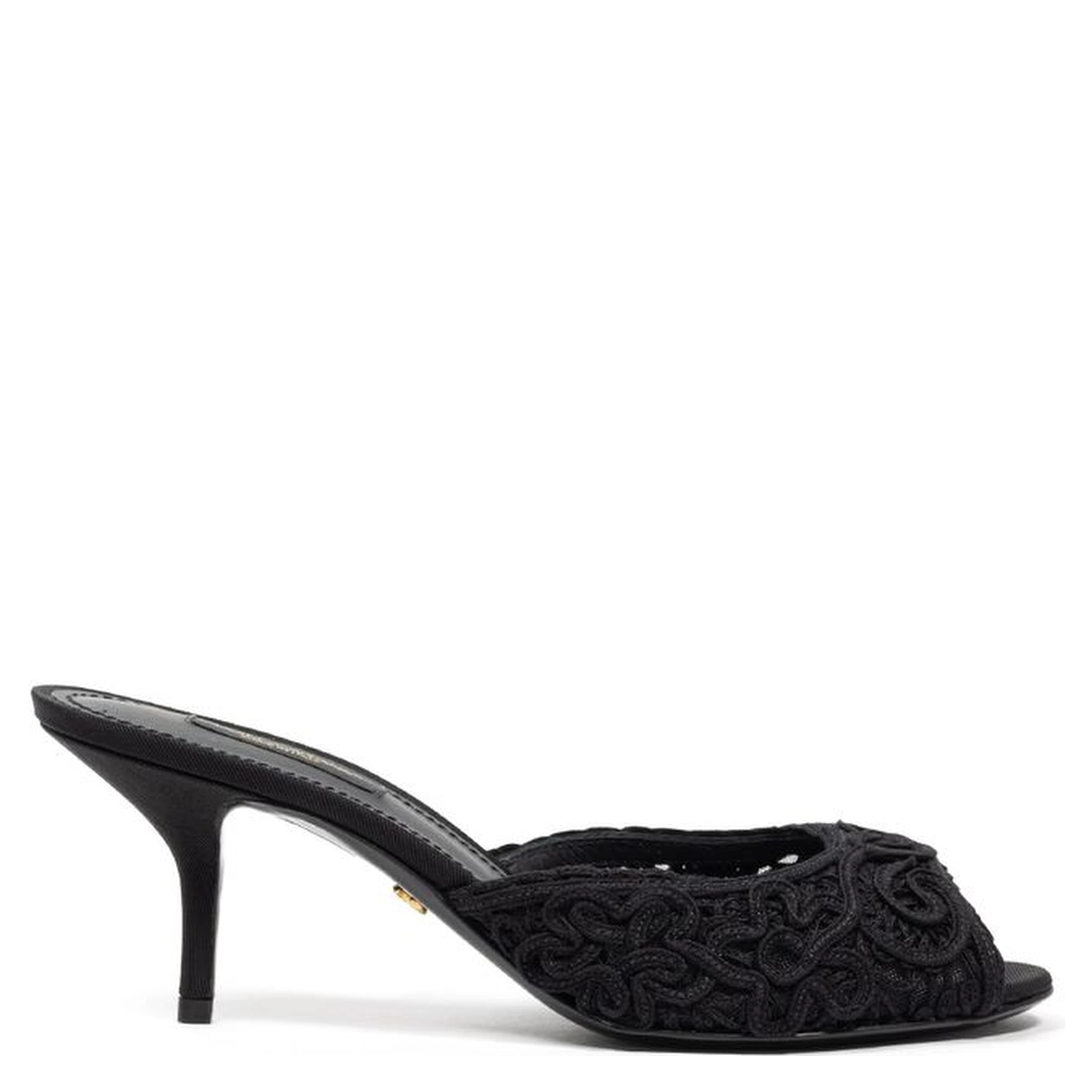Black Cotton Mules