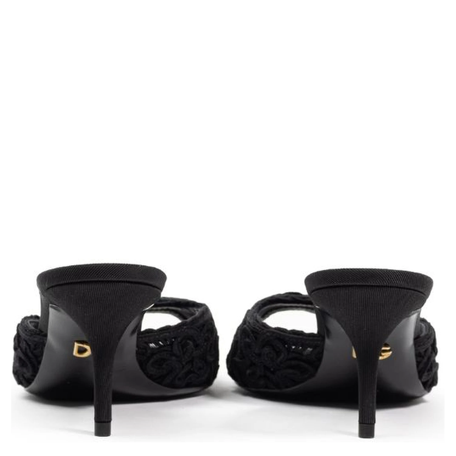 Black Cotton Mules