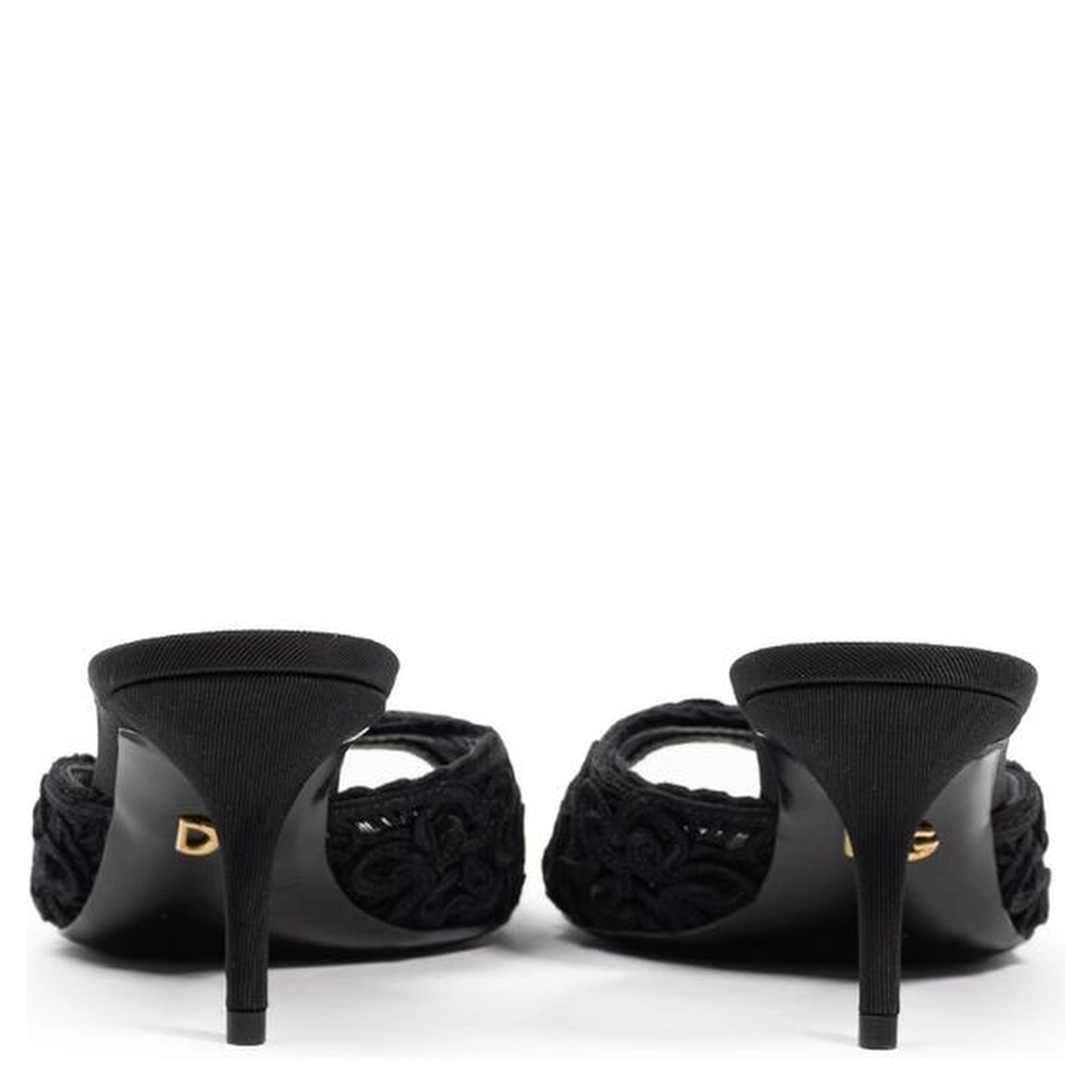Black Cotton Mules