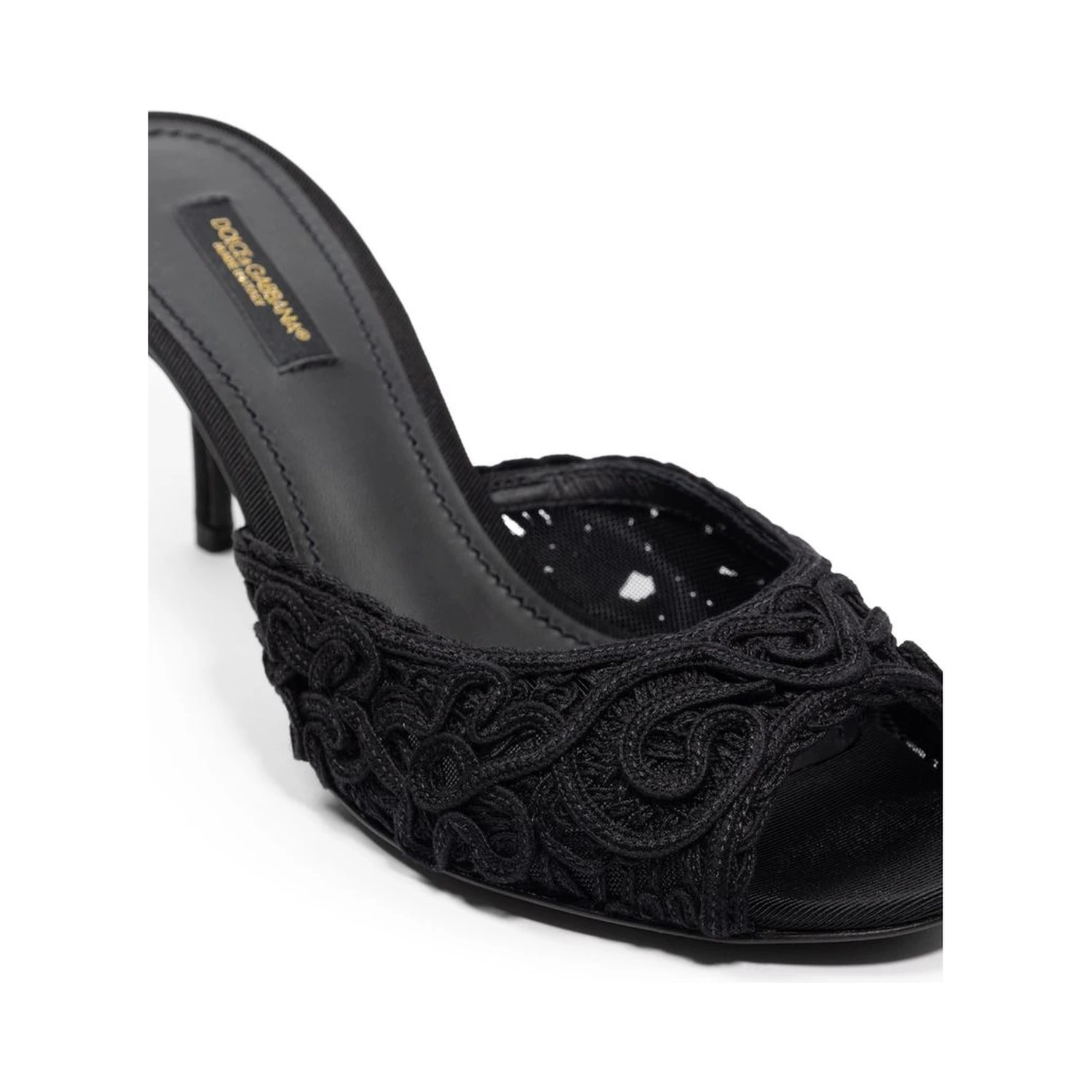 Black Cotton Mules