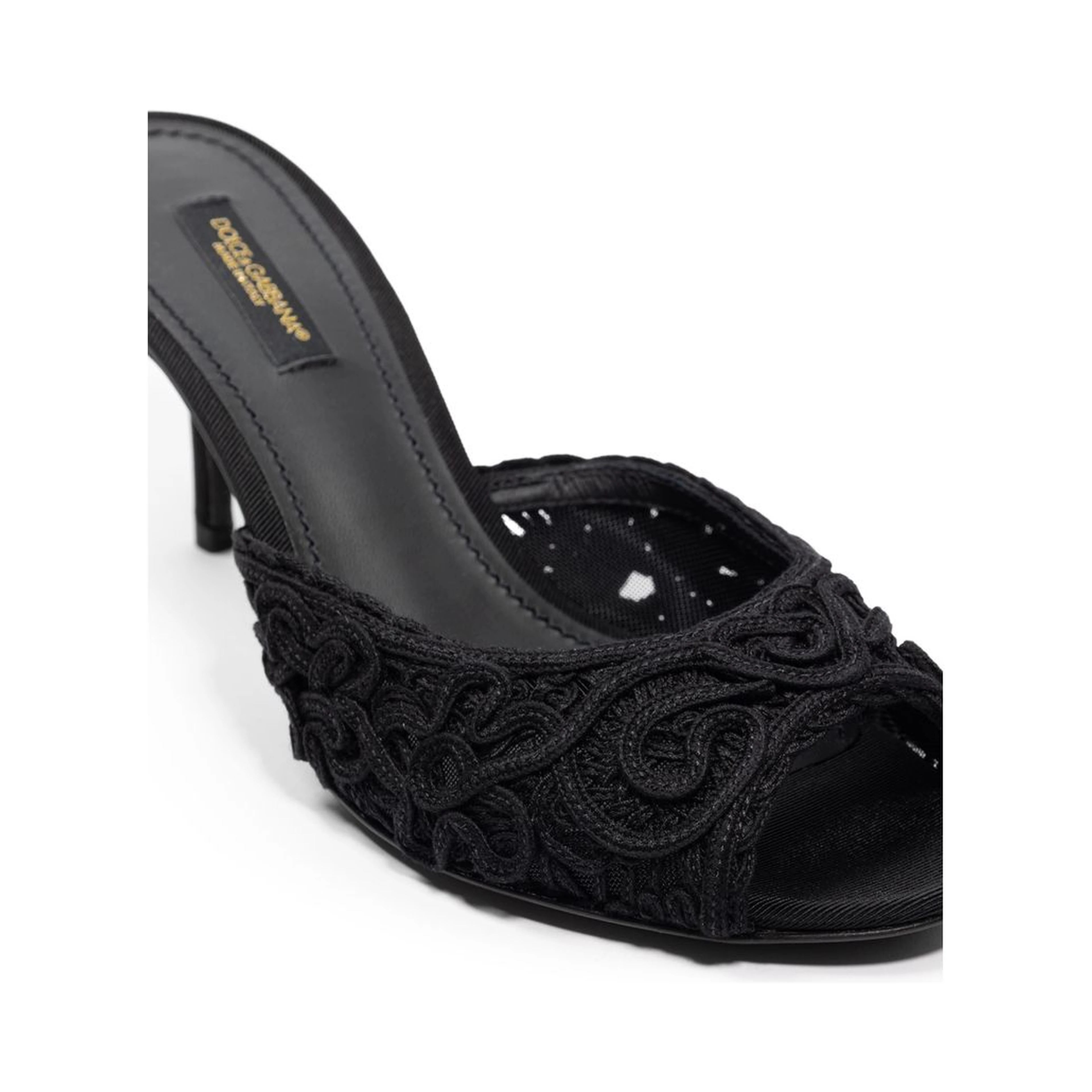 Black Cotton Mules