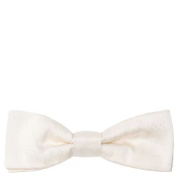 White Silk Bowtie