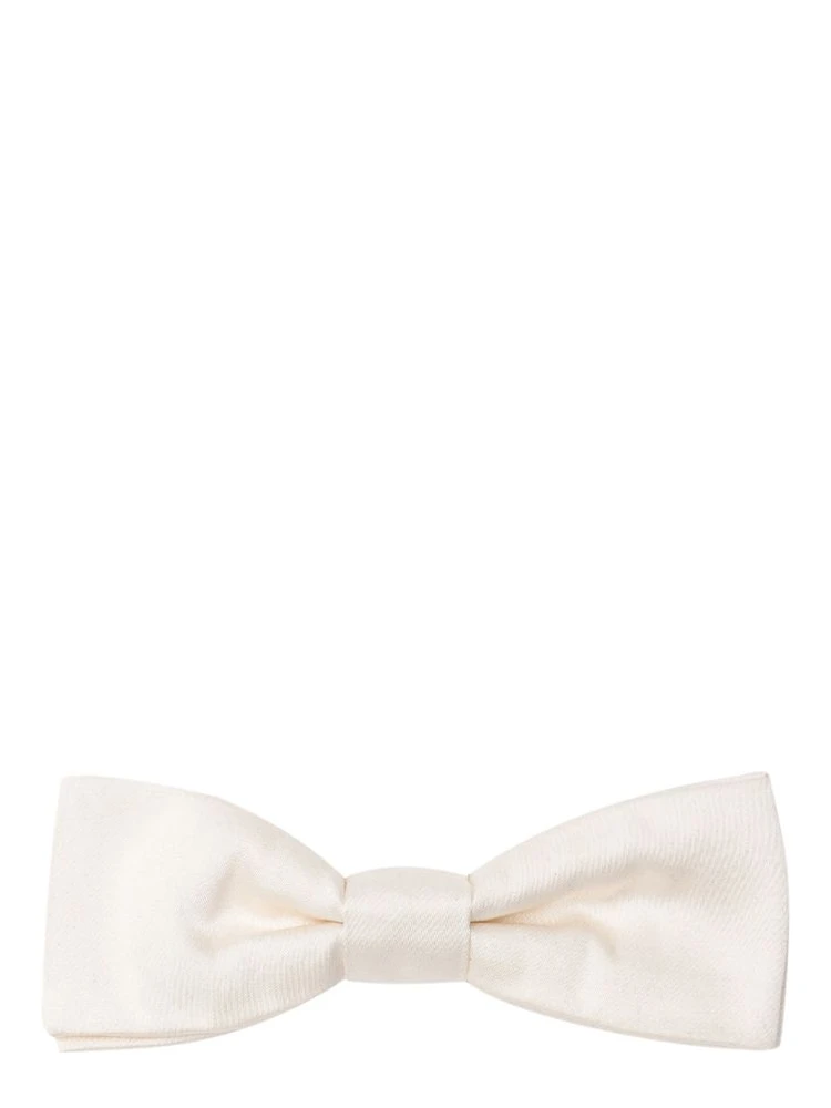 White Silk Bowtie
