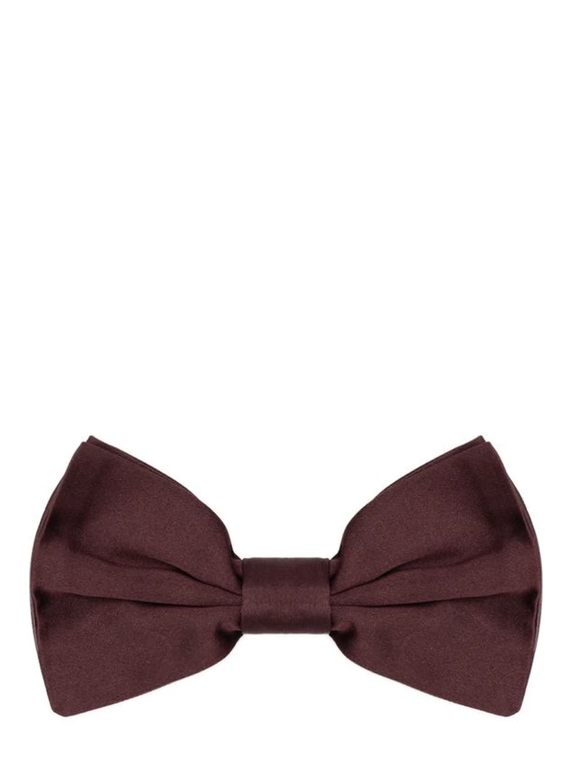 Burgundy Silk Bowtie