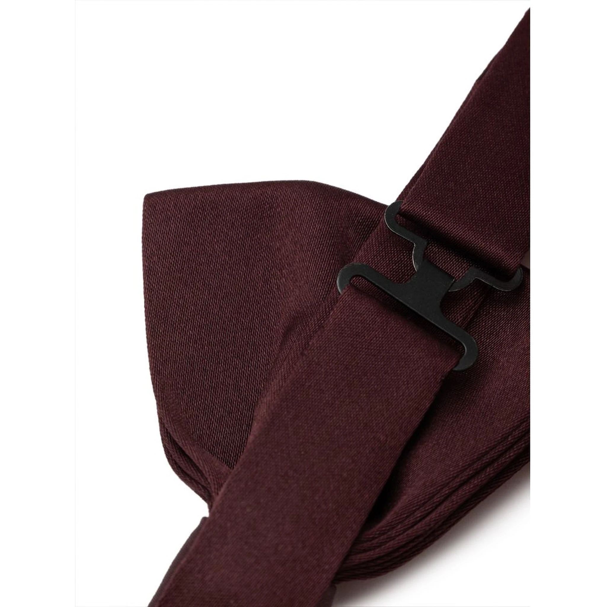 Burgundy Silk Bowtie