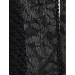 Black polyester track jacket