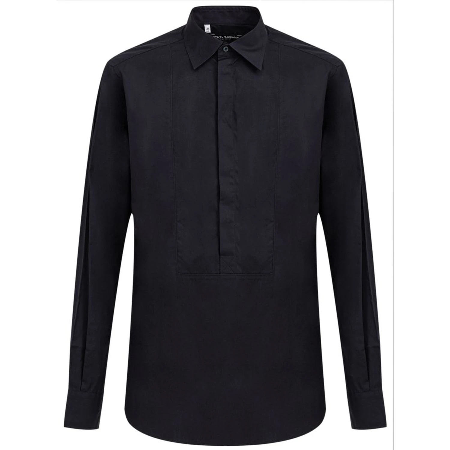 Navy Blue Cotton Dress Shirt