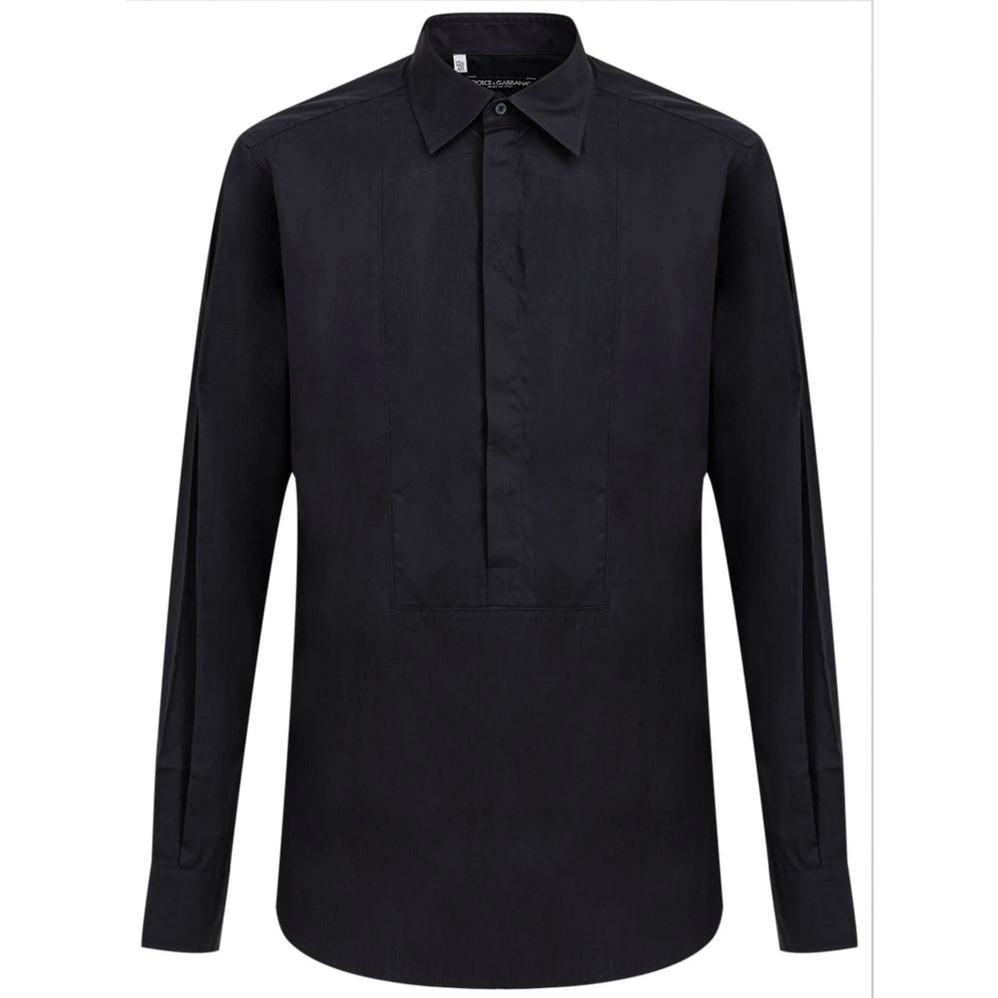 Navy Blue Cotton Dress Shirt