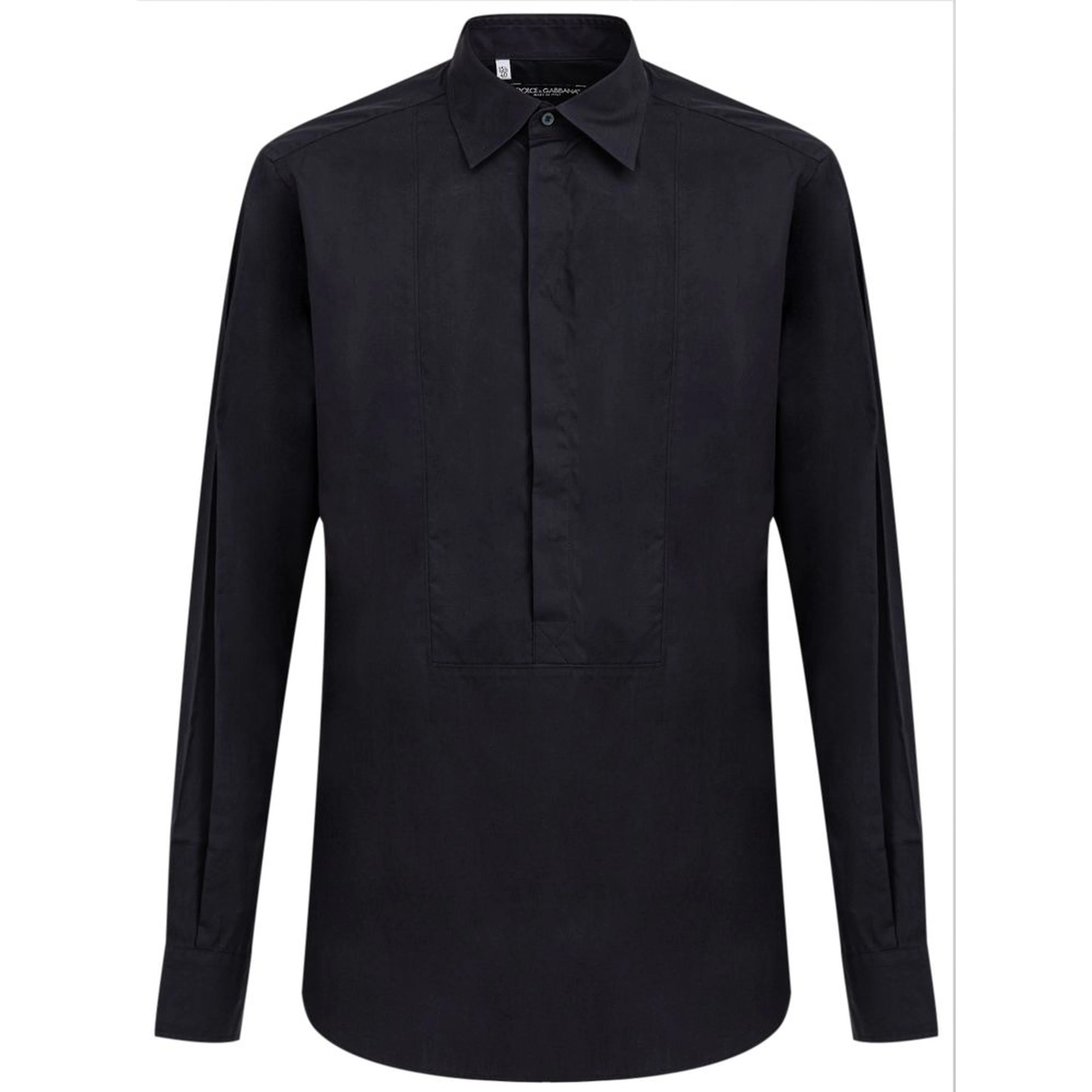Navy Blue Cotton Dress Shirt