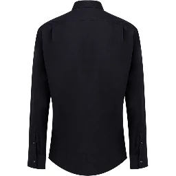 Navy Blue Cotton Dress Shirt