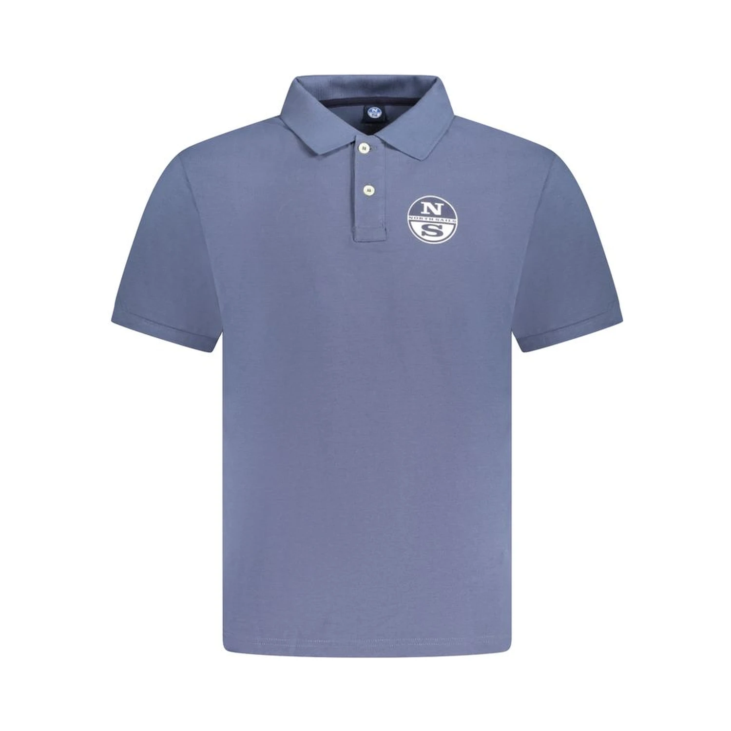 Blue Cotton Polo Shirt