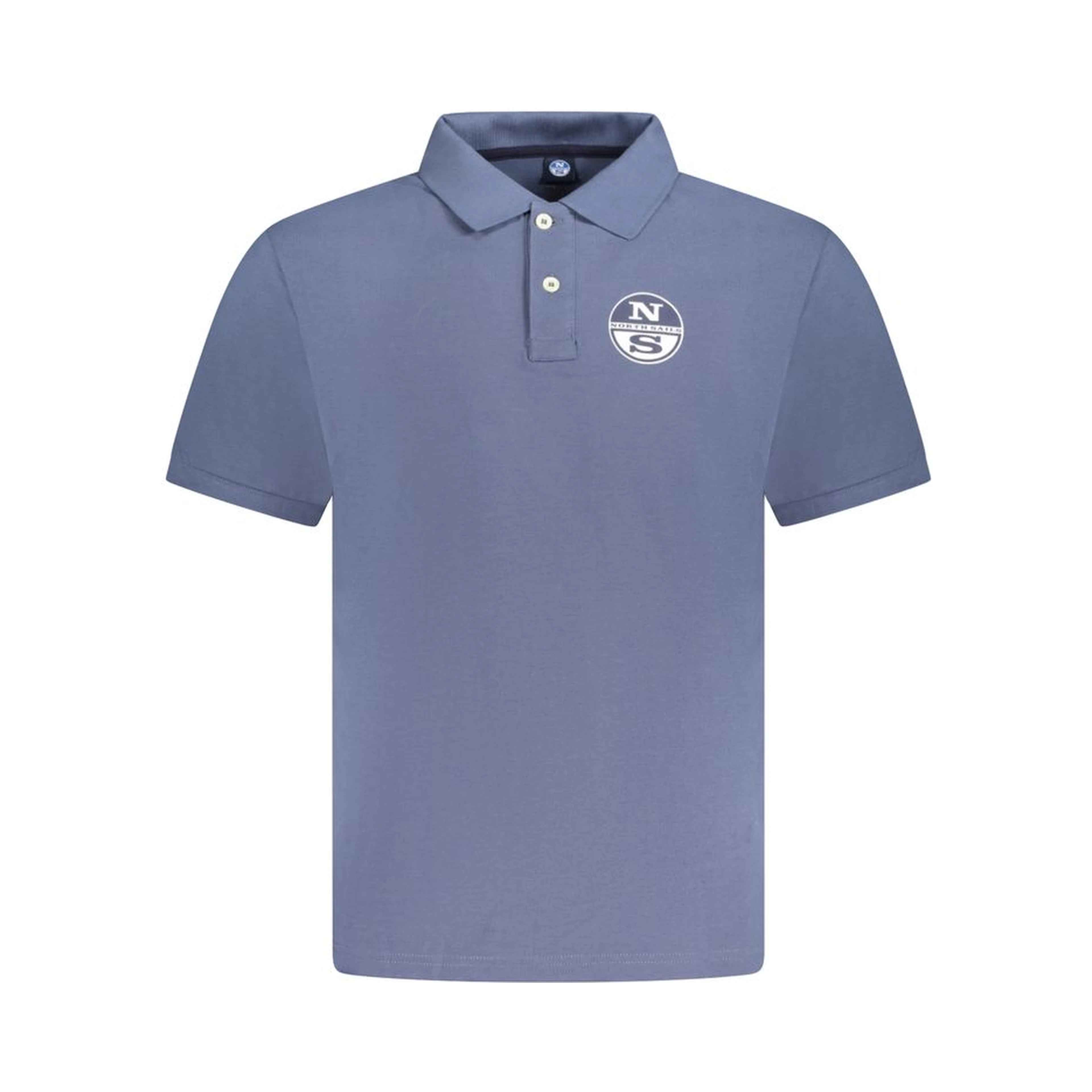 Blue Cotton Polo Shirt