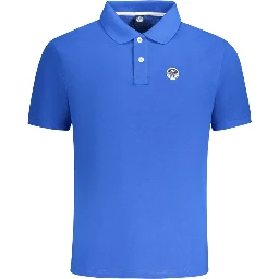 Blue Cotton Polo Shirt