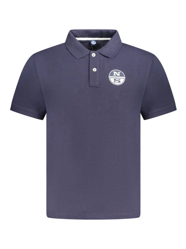 Blue Cotton Polo Shirt