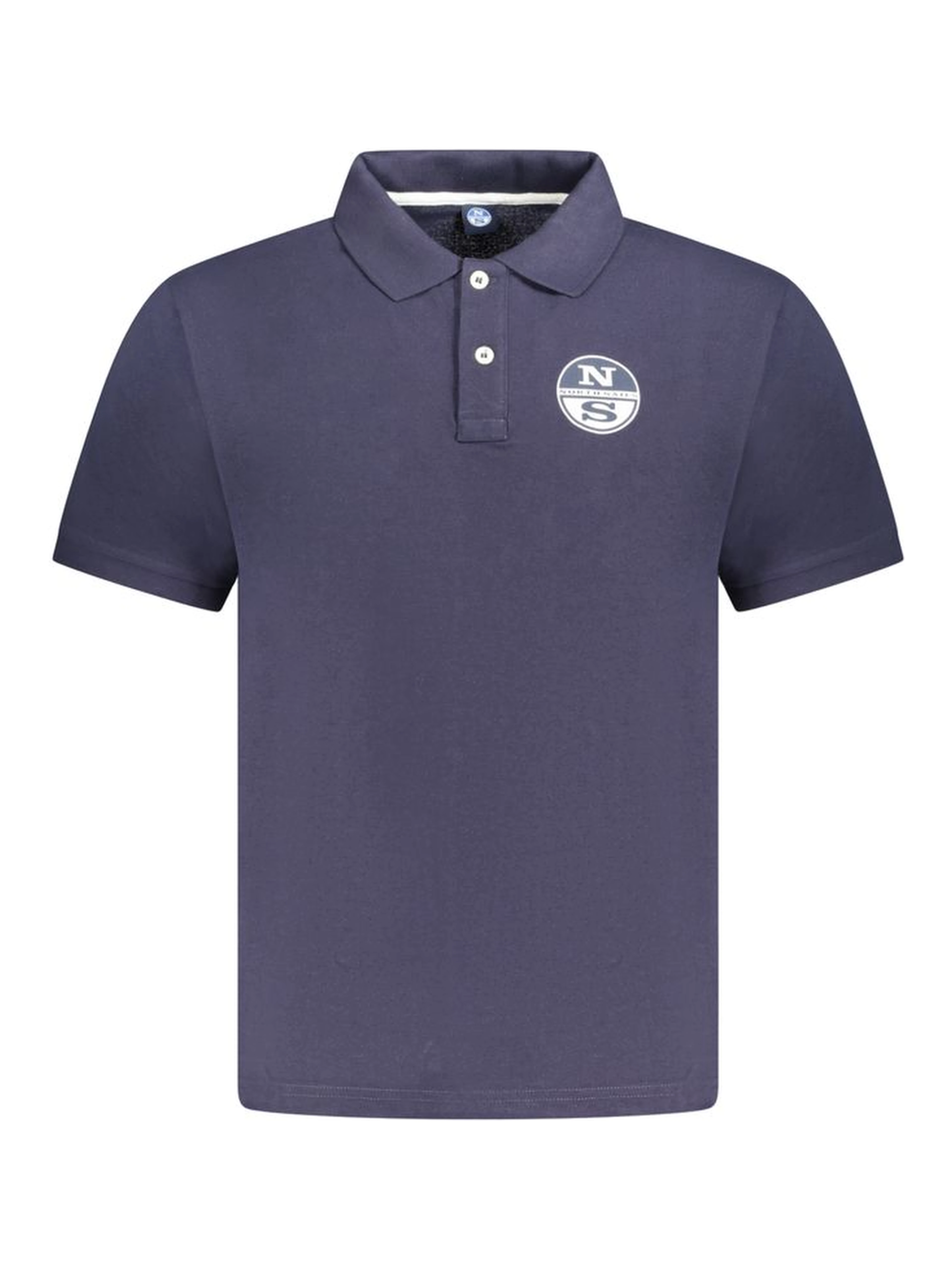 Blue Cotton Polo Shirt