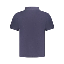 Blue Cotton Polo Shirt
