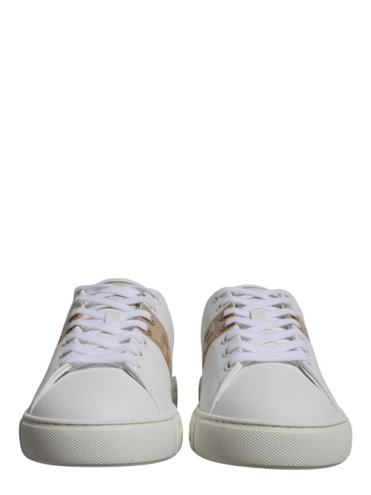 White Brown Greca Print TPU Low Top Men Sneakers Shoes alternative