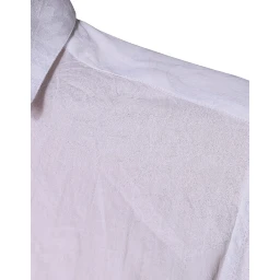 White Cotton Slim Fit Men Formal Dress Shirt